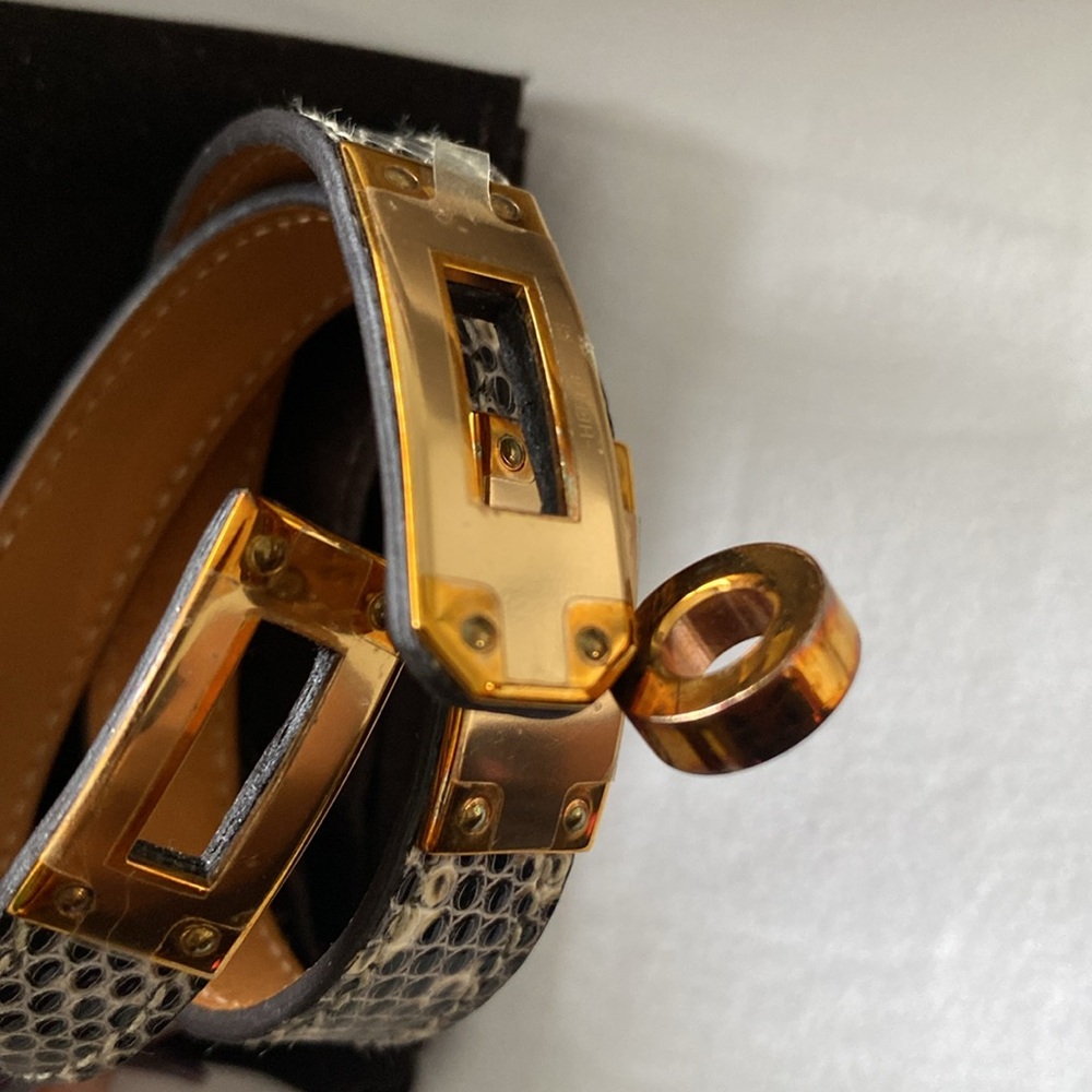Hermes Kelly Double Tour Leather bracelet